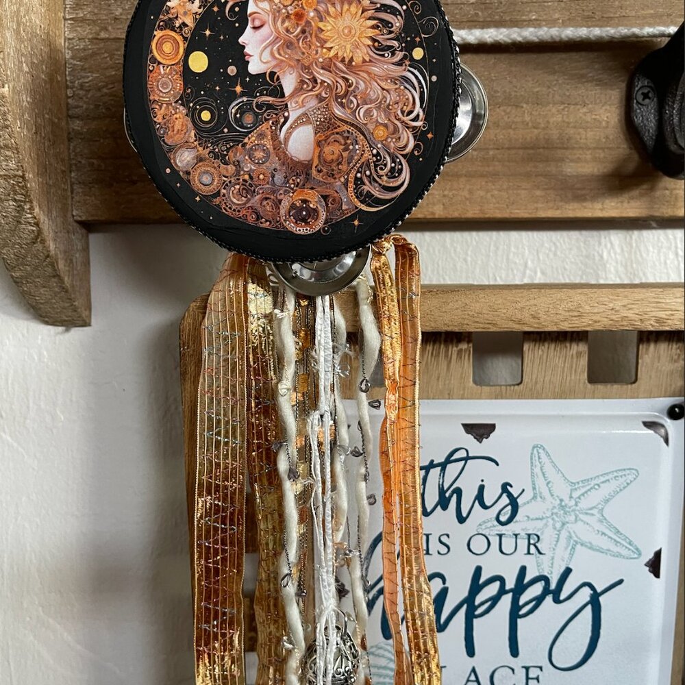 Charmed Moon Goddess Tambourine Wall Art, Bodhi Gifts NWOT - Picture 4 of 6